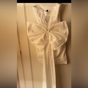 Strapless white dress